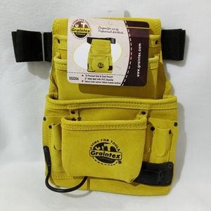 Tool Pouch Yellow Suede Leather